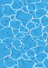 Obraz premium Vertical Aesthetic Water Surface Background – Blue Pool Caustics Poster Design