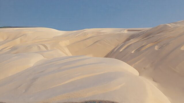 Abstract Sand Dunes Under Soft Natural Light