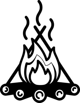 camp fire icon
