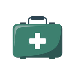 Obraz premium First aid box icon on White Background Vector Art Illustration on white background.