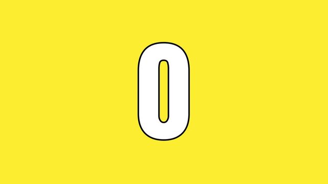 Retro 5 second countdown timer 5 to 0 and smooth transitions for ads editor, event organizer, festival, indie game. 4K Video