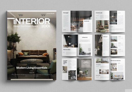 Interior Modern Magazine Design Template