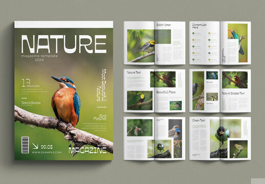 Nature & Clean Magazine Template