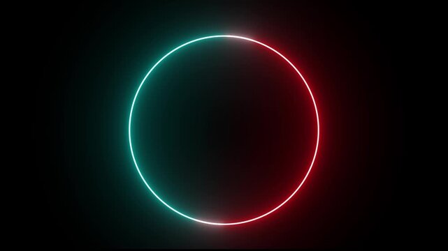 Neon text circle