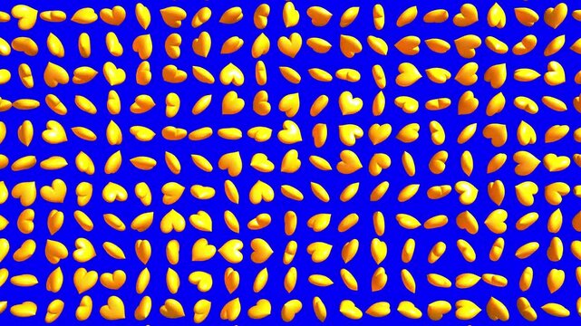 Abstract 3D Heart Shapes Grid on Blue Screen

3D abstract animation featuring a grid of heart shapes on a blue screen for chroma keying.