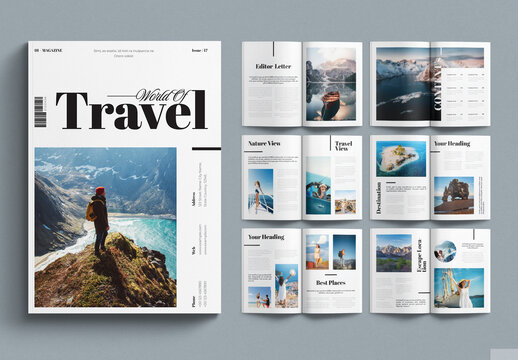 World Of Travel Magazine Template