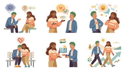 Fototapeta premium People support each other with therapy for mental health wellness