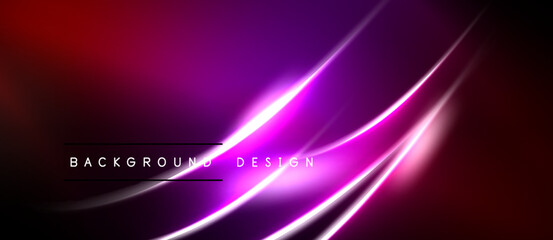 Obraz premium Abstract background features vibrant purple, pink gradients. Diagonal lines create dynamic visual effect. Text reads background design.