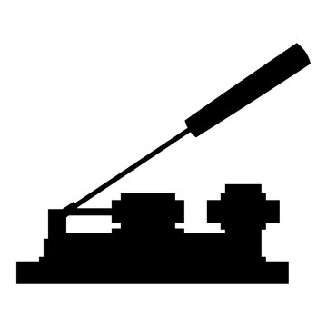 Nut cracker nutcracker icon black color vector illustration image flat style