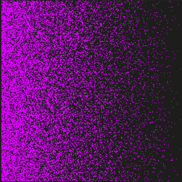 Pixelated purple disintegration gradient effect vector background. Perfect for digital art, gaming UI, and tech branding.