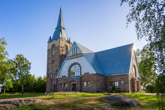 The Protestant church of the R&auml;is&auml;l&auml; parish in the village of Melnikovo, Leningrad region of Russia