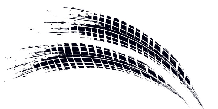 Tire tread marks, wheel textures, tire marks - car racing, motocross, drift, rally, off-road and others. modern