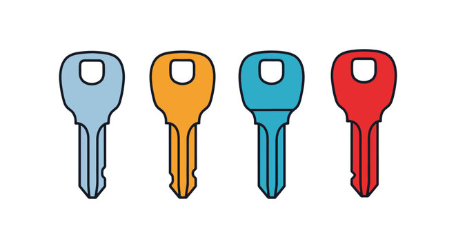 Torx Key Set Line art vector modern abstract creative