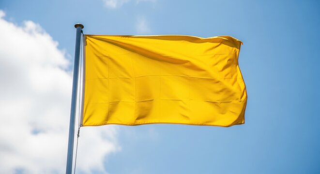 Yellow flag warning beach safety and potential hazards a clear signal for caution