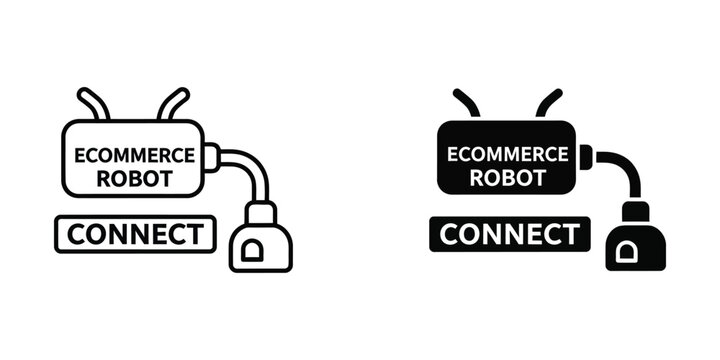 Ecommerce robots connecting to different types of power sources for automation tasks
