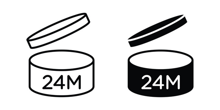 24M icon - Vector design set