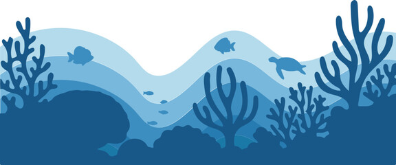 Underwater Coral Reef Ocean Scene © Jeniver Smith