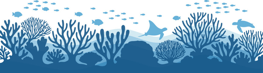 Underwater Coral Reef Silhouette © Jeniver Smith