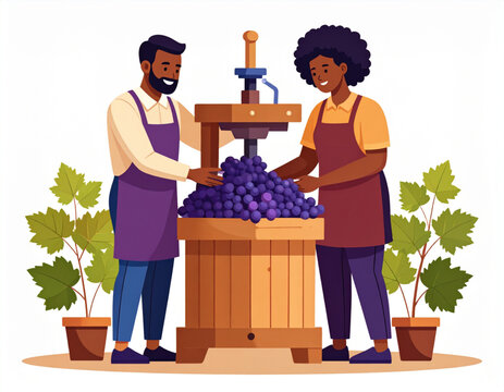 Vineyard Grape Stamp Love