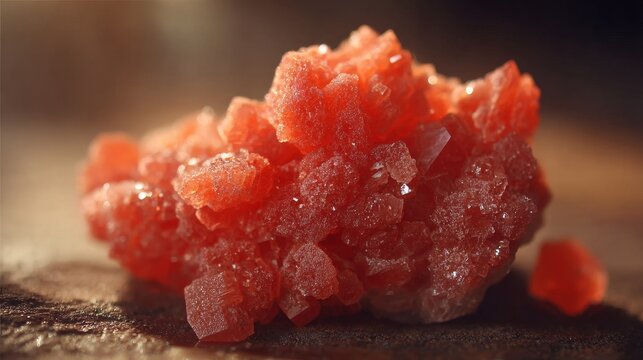 Vibrant orange calcite crystal cluster with intricate geometric formations, a stunning mineral specimen.