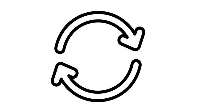 Seamless rotating refresh sync update icon animation loop modern system process loading concept