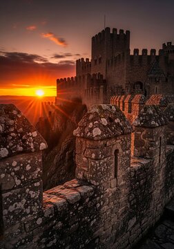 Sun-Kissed Stonework: Dawn's Embrace on Ancient Walls