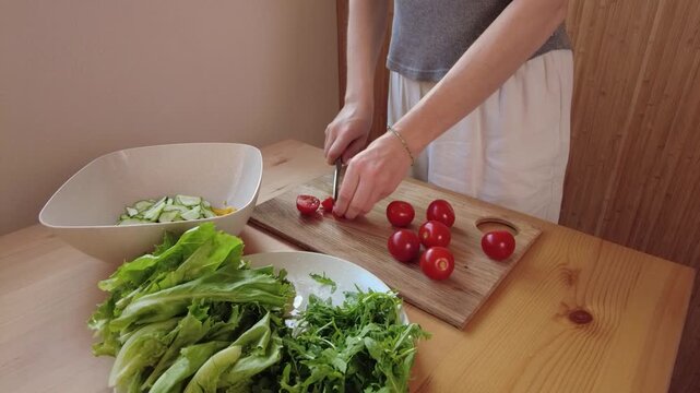 Preparation of Fresh Vegetables for Cooking in a Home Kitchen Environment