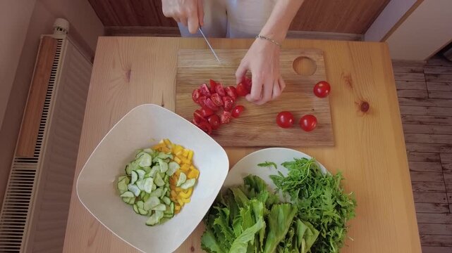 Preparation of Fresh Vegetables for Cooking in a Home Kitchen Environment