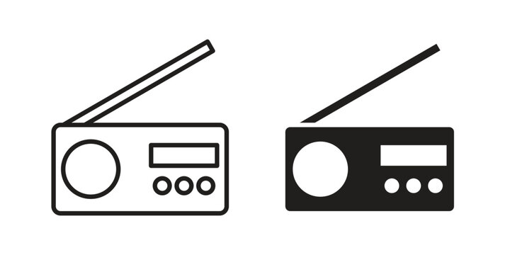 Radio icon concept design set. Icon Element For Design