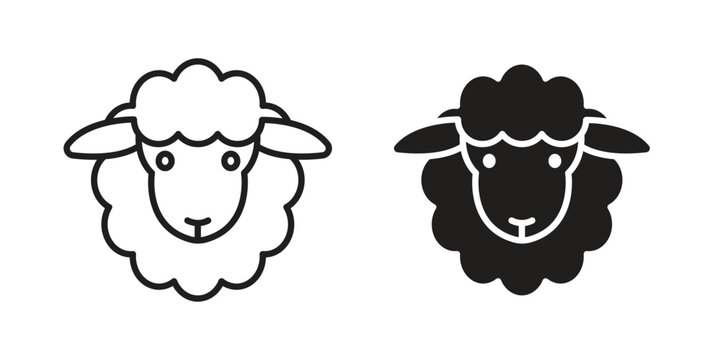 Sheep icon concept design set. Icon Element For Design