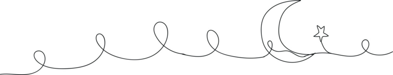 Obraz premium Minimal swirl line divider elegant decorative border flourish vector