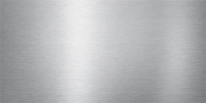 brushed metal industrial texture silver steel surface background plate pattern with shiny metallic reflection and grey alloy sheet backdrop
