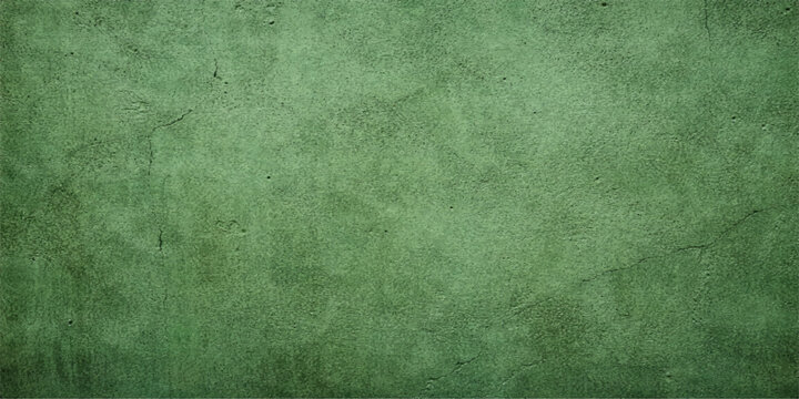 Green grunge vintage textured aged wallpaper background with rough antique paper surface and dirty retro pattern