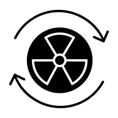 Obraz premium Radiation icon vector. Nuclear energy Illustration sign. Emitting symbol. Nuclear waste logo.