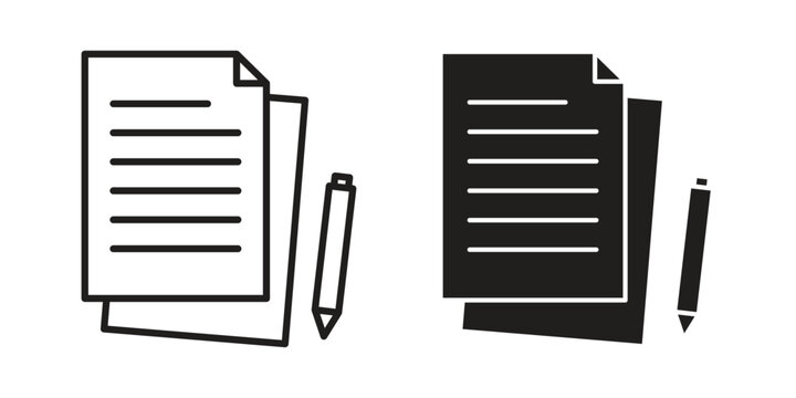 Wills and trusts icon silhouette. Editable stroke. Line vector illustration design