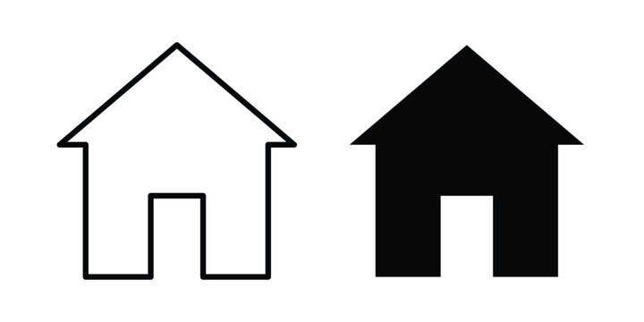 Home icon - Vector design set