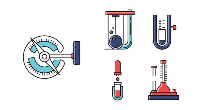 Viscometer Line art vector minimal shapes