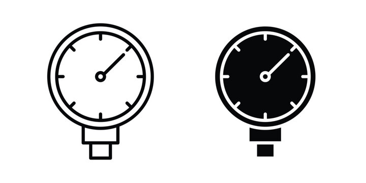 Pressure Gauge icon - Vector design set