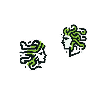 Bold Modern Medusa Head Icon