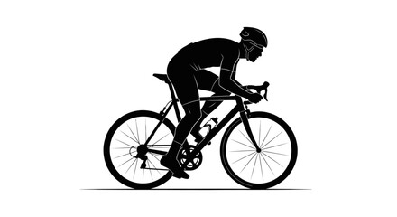 Obraz premium Cyclist Riding a Bicycle Fast.