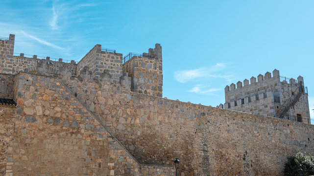 Torreones y muralla medieval intramuros de Avila, Espa&ntilde;a
