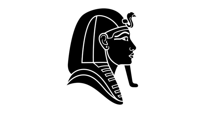 Egyptian Pharaoh Head Side Profile.