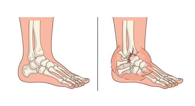 Anatomy of a Healthy vs Broken Ankle Bone