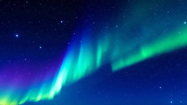 Aurora borealis in night sky