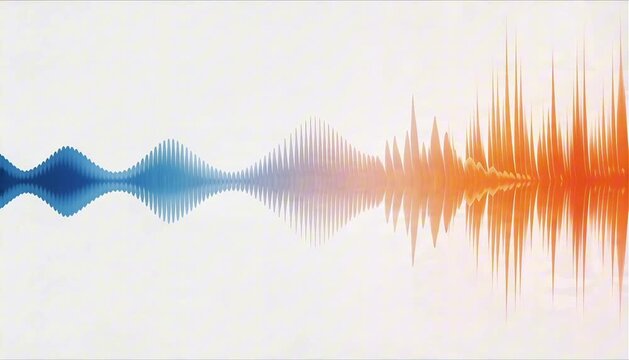 calm slow moving waveform transforming into fast energetic pattern representing music emotional shift perfect for world music day