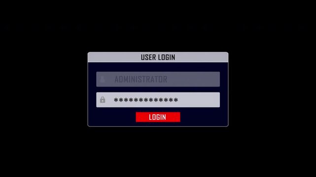 FRAUD ALERT Glitch Text Animation on Alpha Channel, Loop
