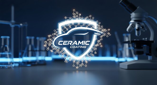 Car paint logo for professional ceramic coating service