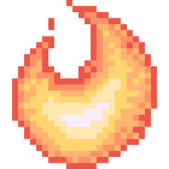 Fototapeta premium pixel art of fire flame