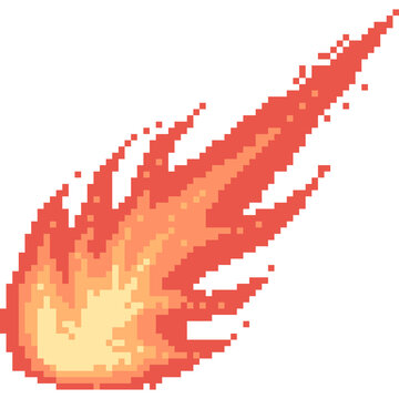 pixel art of fire blast flame