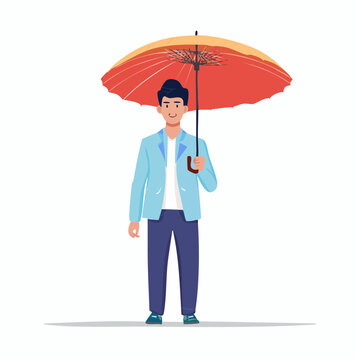 Man Holding an Umbrella